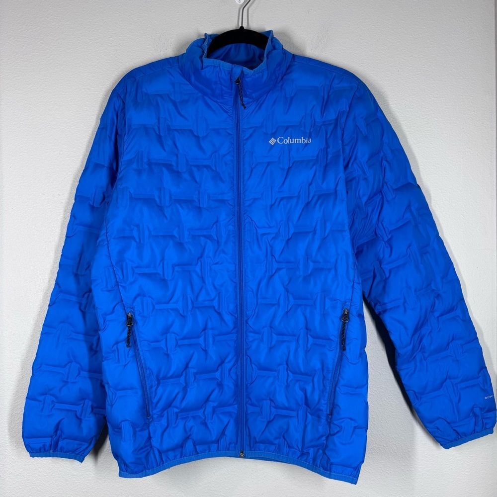 Columbia Men's Delta Ridge II Down Puffer Jacket Size Small Blue Gorpcore Hiking